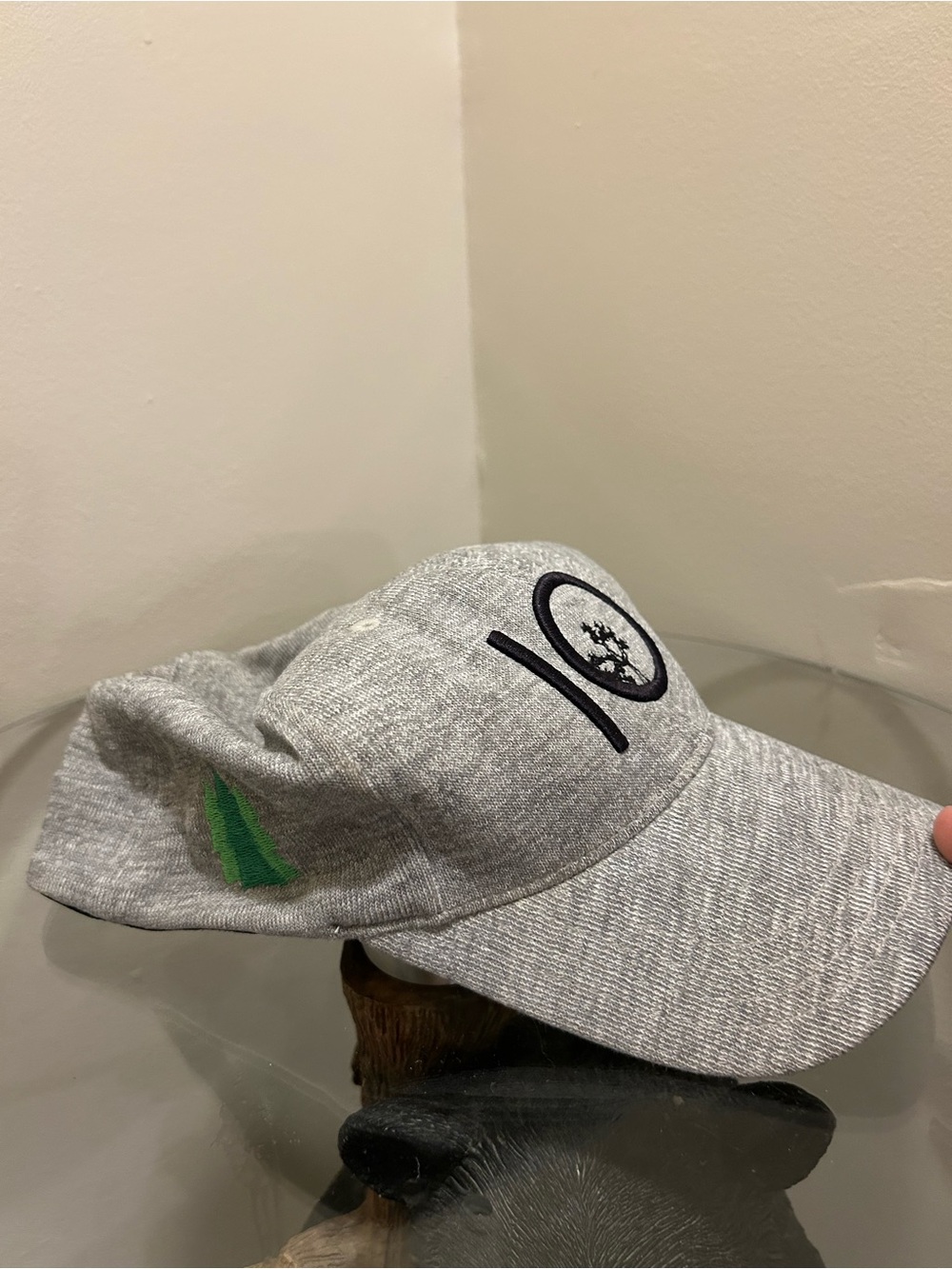 *3 for 30$* Tentree Gray Cap with Embroidered '10' and Green tree accent